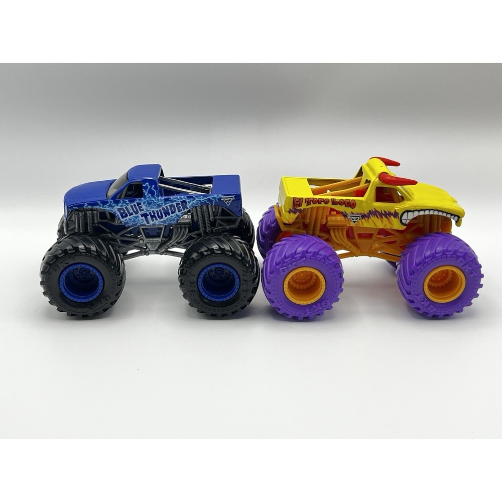 Monster Jam 1:64 Die-Cast Lot of 2 El Toro Loco & Blue Thunder Spin Master - Picture 2 of 4